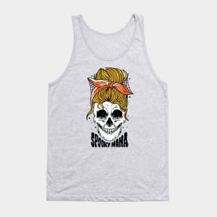 Spooky Mama // Messy Bun Halloween Mom Tank Top